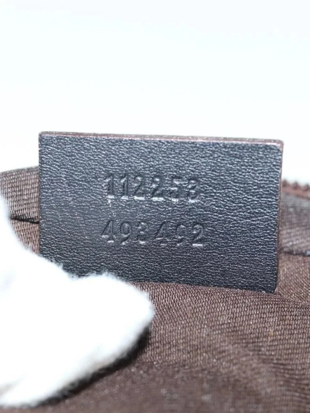 GUCCI GG Canvas Clutch Bag Dark Brown 112253 Auth 62829